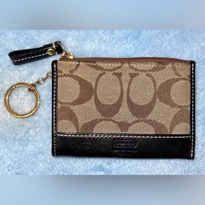 Coach Signature Keychain Cardholder